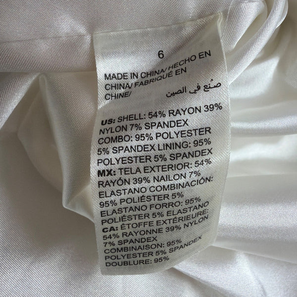 White House Black Market Womens White Black Sleeveless Flare Dress Size 6