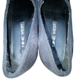 Anne Klein Women’s Black Fabric Square Toe Slip-On Livona Loafers Size 6