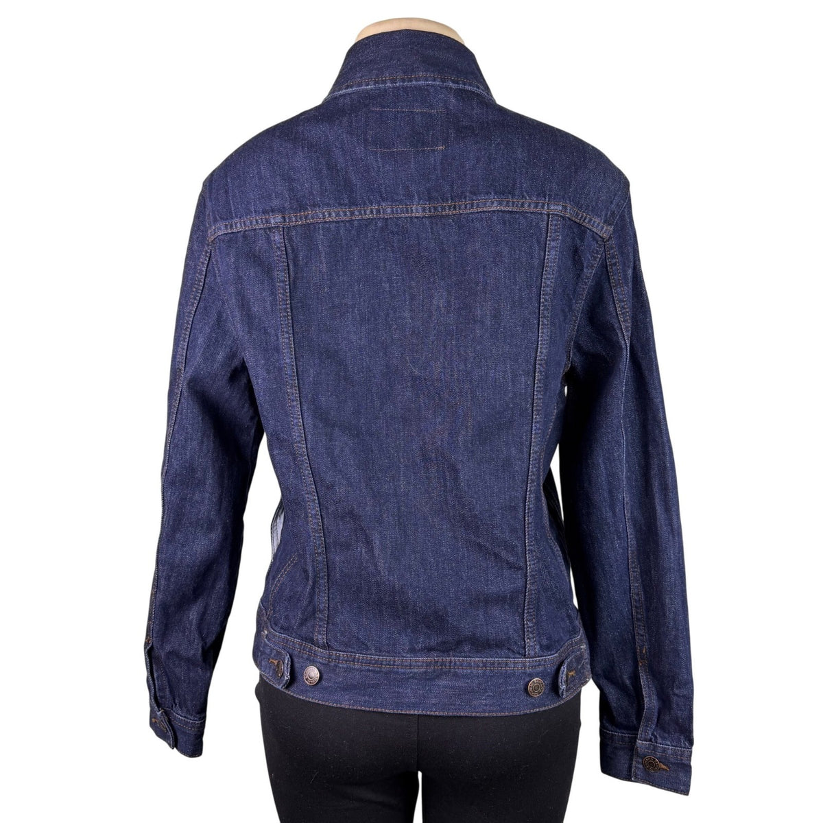 Banana Republic Womens Dark Wash Denim Jacket Casual Button-Up Sz S