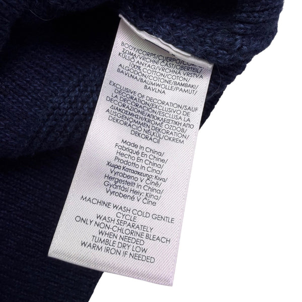 Chaps Mens Navy Sweater Button-Up Pullover Classic Long Sleeve Top Size M 