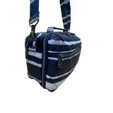 Lug Bebop Women’s Navy & White Adjustable Strap Quilted Striped Crossbody Bag