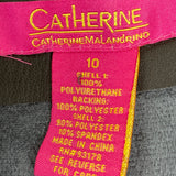 Catherine Malandrino Faux Leather & Suede Paneled Skirt Side Zipper Sz 10 - New