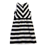 Ann Taylor Loft Womens Black & White Chevron Stripe Fit & Flare Dress Size 6P