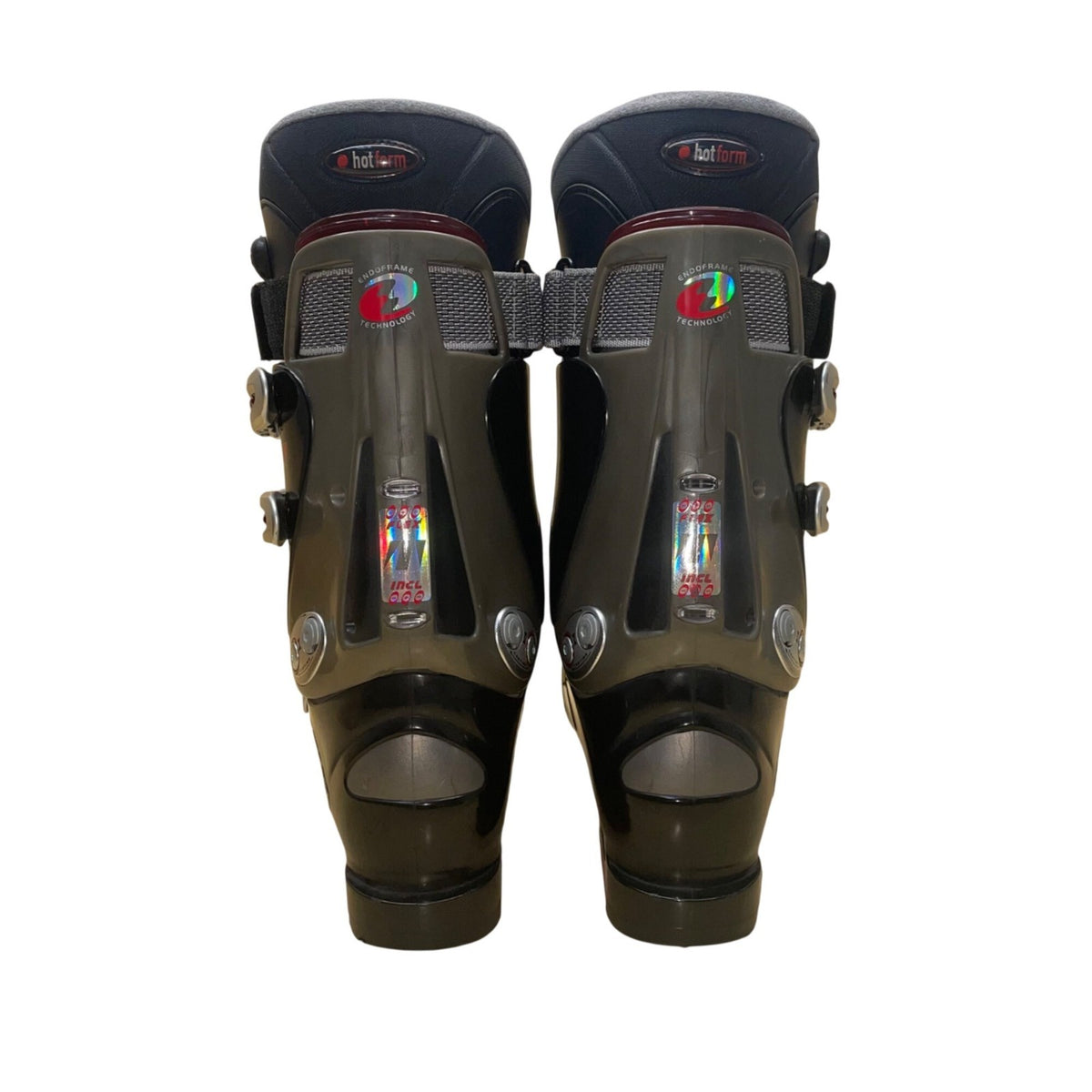 Tecnica Men’s Black & Gray Adjustable Buckles Icon DP Hot Form Ski Boots Size 9