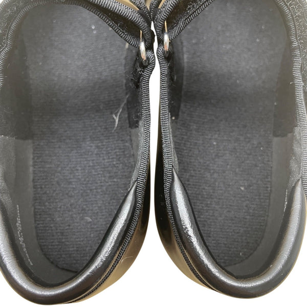 Linodes Big Kid Black Patent Easy Strap Tap Dance Shoes Size 4M