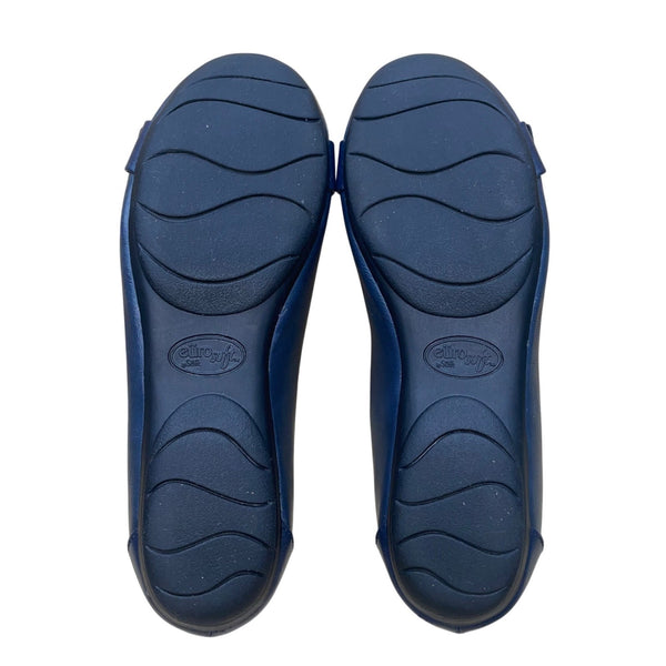 Euro Soft By Sofft Women’s Navy Buckle Strap Round Toe Slip-On Flat Shoes 8M