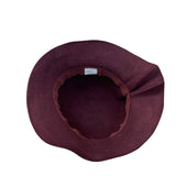 Charter Club Womens Burgundy Wool Cloche Hat With Bow Accent Made In Italy