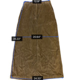 L.L.Bean Womens Brown Cotton & Tencel Corduroy A-Line Maxi Skirt Size 6 R