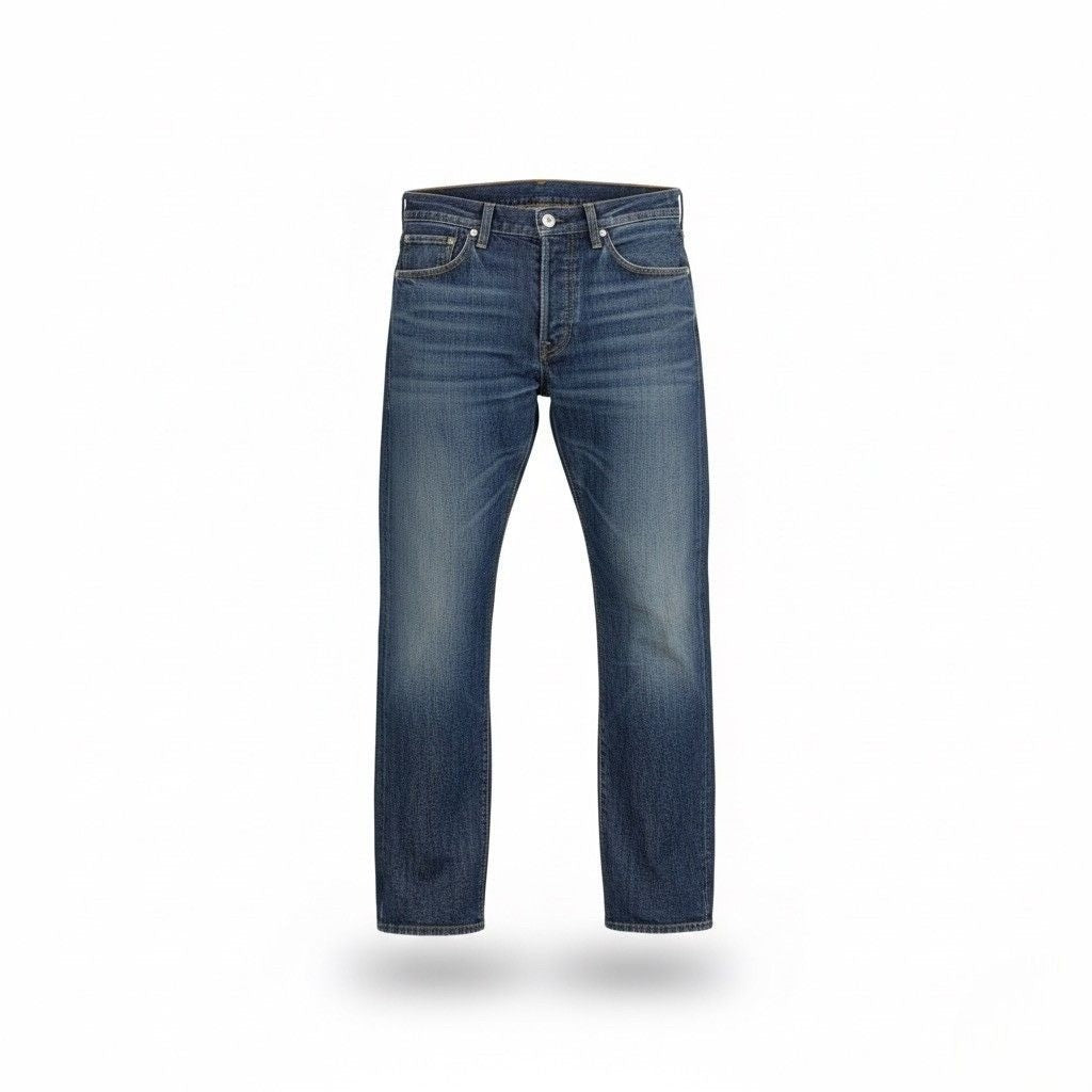 Levis Mens Indigo Cotton Made & Crafted Ruler Straight Denim Jeans Durable