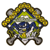 Littlestown Storm 2016 Softball Trading Pin With Yellow Numbers & Crossed Bats D