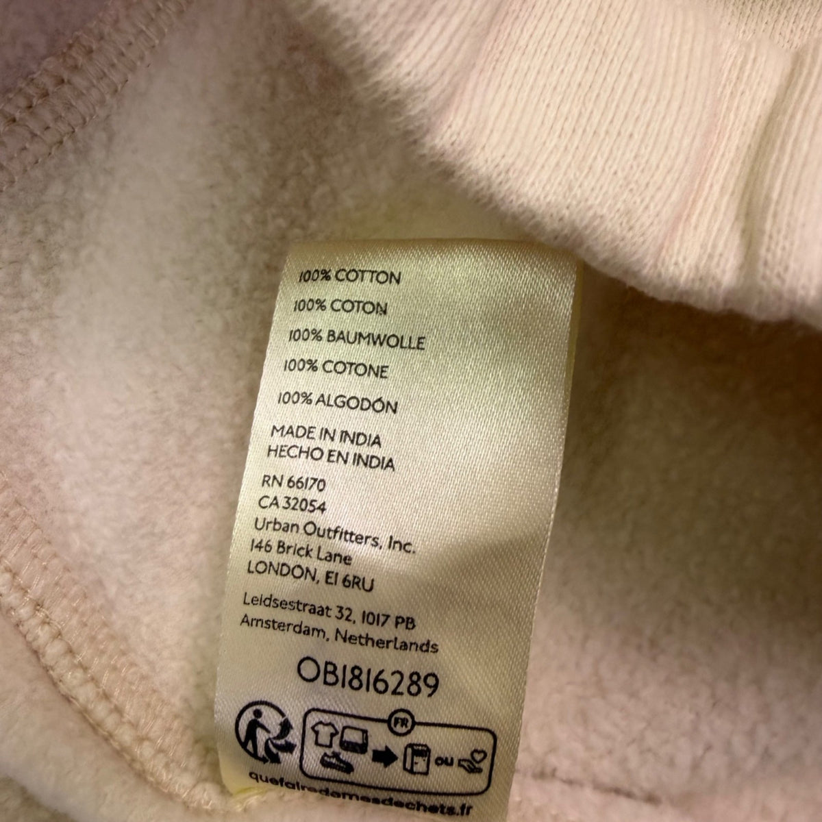Anthropologie Womens Beige Cotton Cropped Long Sleeve Top Size S