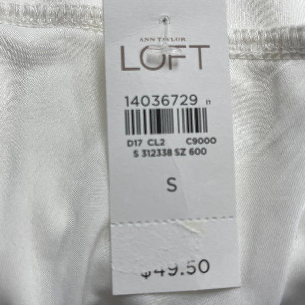 Ann Taylor LOFT Women's White Sleeveless Knot Front Dress Size S - New