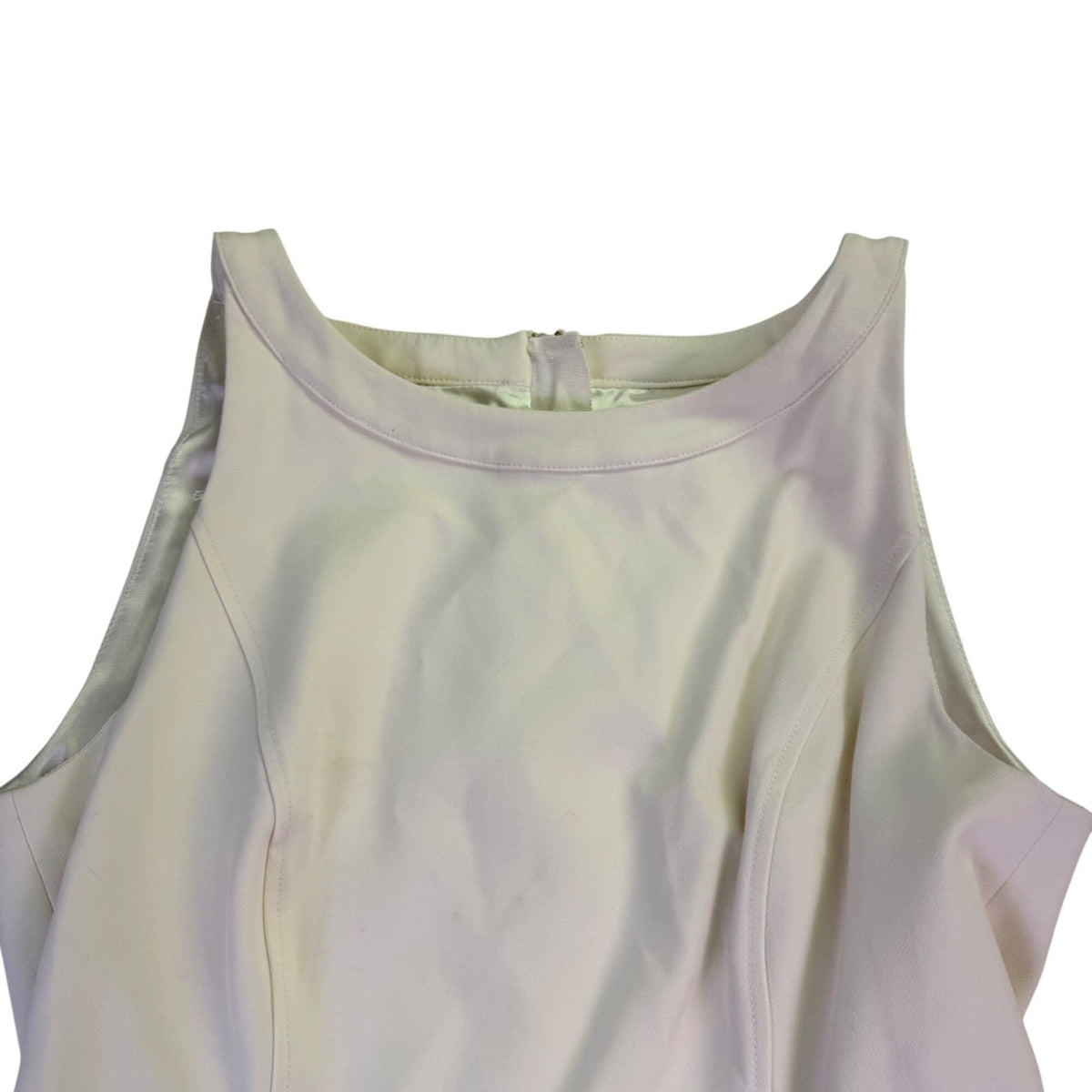 White House Black Market Womens White Black Sleeveless Flare Dress Size 6