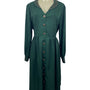 XSL Women’s Green Zip Up pockets Button Arm Dress
