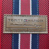 Tommy Hilfiger Women’s Red & Blue Canvas & Faux Leather Striped Accent Tote Bag