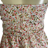 Floral Halter Neck Mini Dress With Ruffle Hem & Open Back New