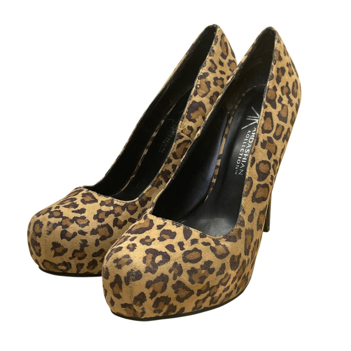 Kardashian Kollection Women’s Leopard Print Los Angeles High Heel Pumps Size 8M