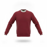 Eddie Bauer Mens Red Wool Crewneck Pullover Sweater Knit Long Sleeve Size L