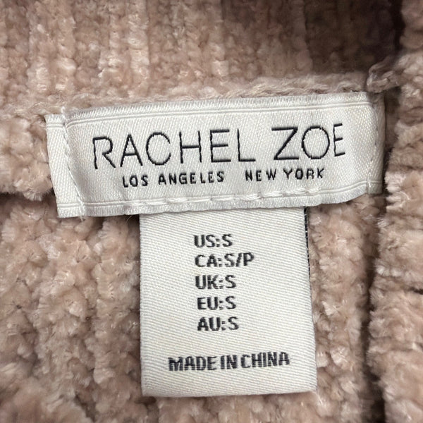 Rachel Zoe Womens Beige Cable Knit Cropped Turtleneck Sweater Size S