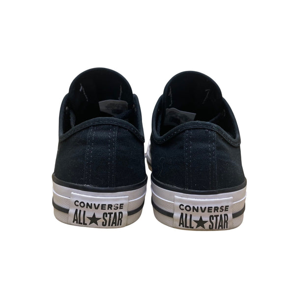 Converse Unisex Black Canvas Classic Lace-Up Low Top All Star Shoes Size M5/W7