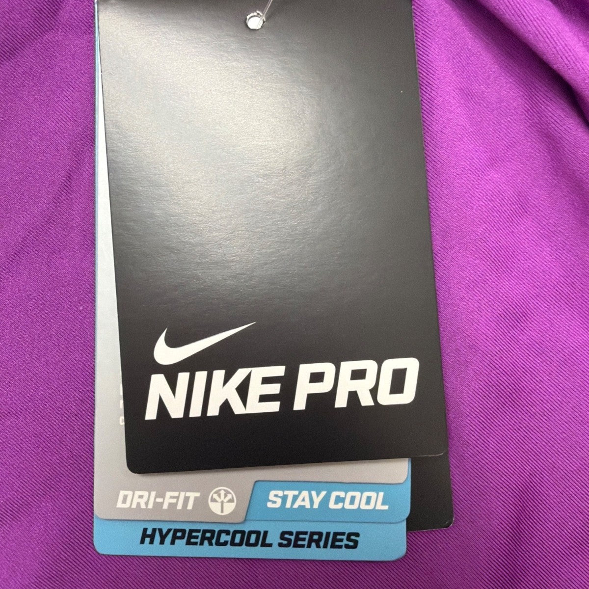 Nike Womens Purple Dri-Fit Pro Tee Shirt Athletic Top  Size L