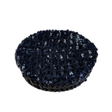 Vintage Belvedere New York Black Sequin Cocktail Hat