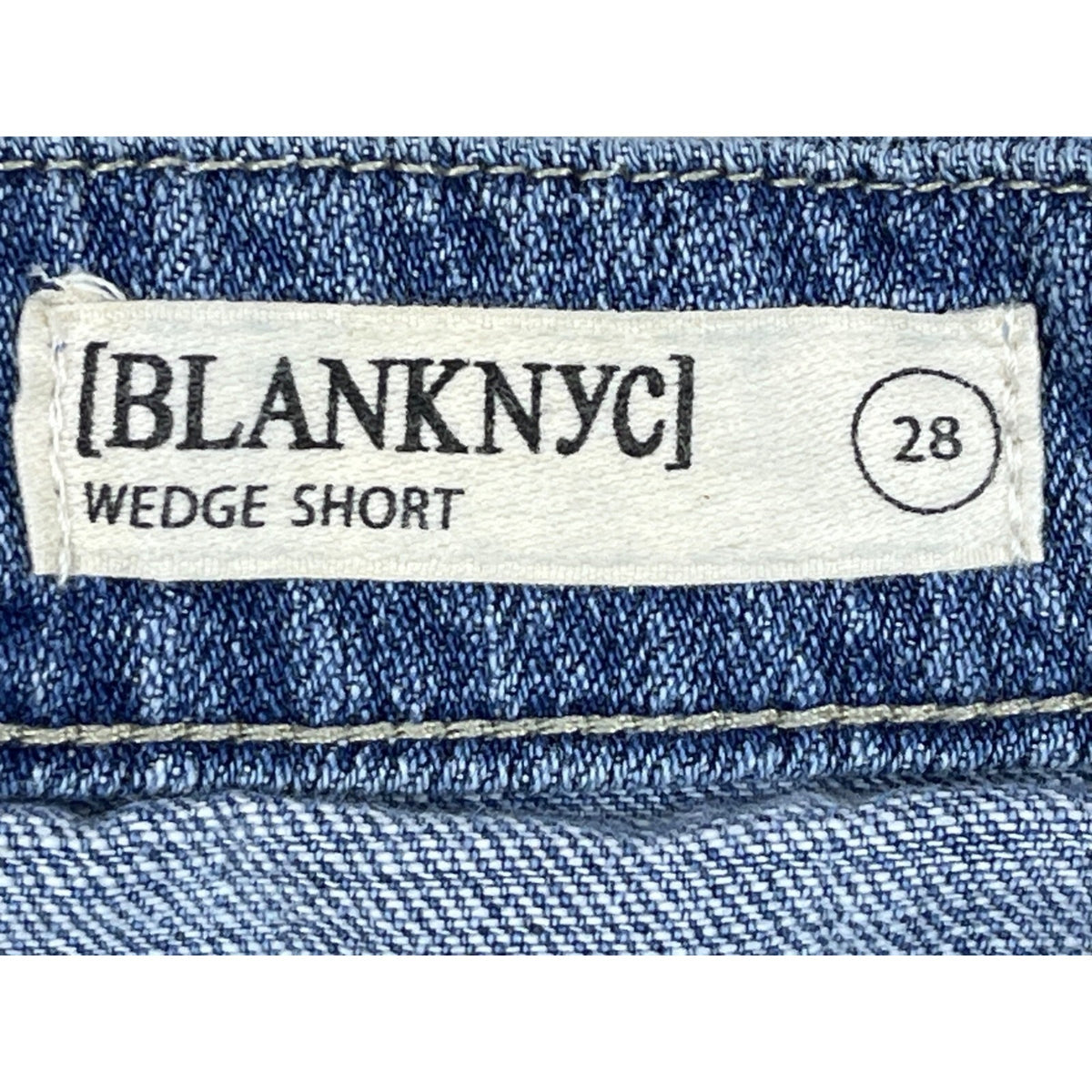 Blank Nyc Women's Light Blue Wedge Cut Off Embroidered Short Sz 28