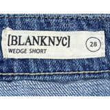 Blank Nyc Women's Light Blue Wedge Cut Off Embroidered Short Sz 28