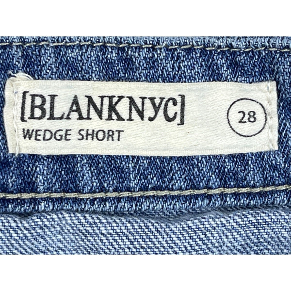 Blank Nyc Women's Light Blue Wedge Cut Off Embroidered Short Sz 28