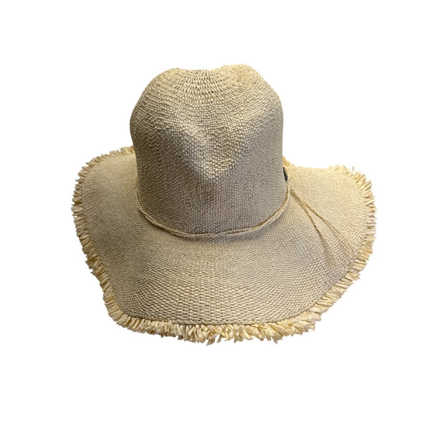 Tommy Bahamas Wide-Brimmed Beige Straw Sun Hat For Woman