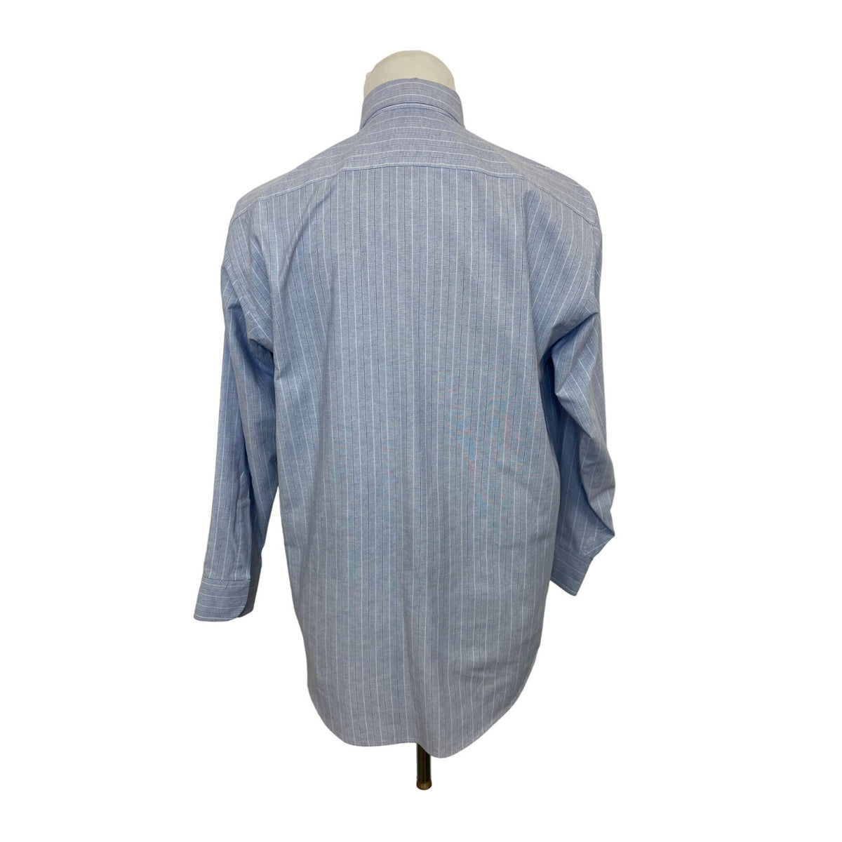 Manhattan Men's Blue and White Striped Long Sleeve Button Down Shirt Sz 32-33