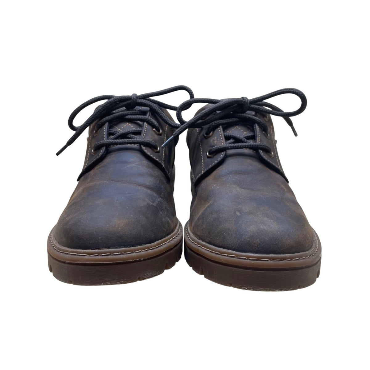Rockport Men’s Brown Leather Hydro-Shield Waterproof Lace-Up Shoes Size 10