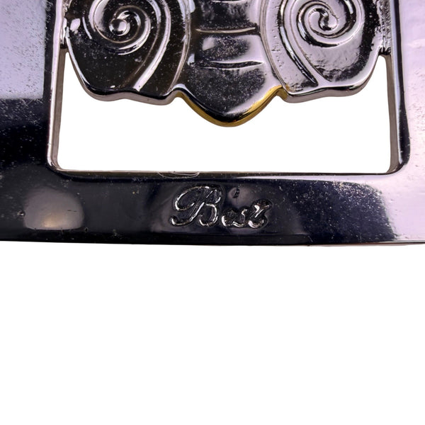 Silver Tone & Gold Tone Womens Bumble Bee Pendant & Earrings Set Signed Bst