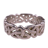 Sterling Silver Womens Celtic Knot Filigree Band Ring S925 Design Size 6