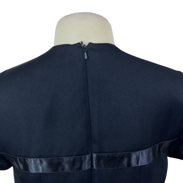 Banana Republic Womens Black Acetate Blend Short Sleeve Shift Dress Size 2