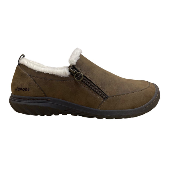 Jsport Women’s Brown With Faux Fur Lining Slip-On Eleanor Shoes Size 11M