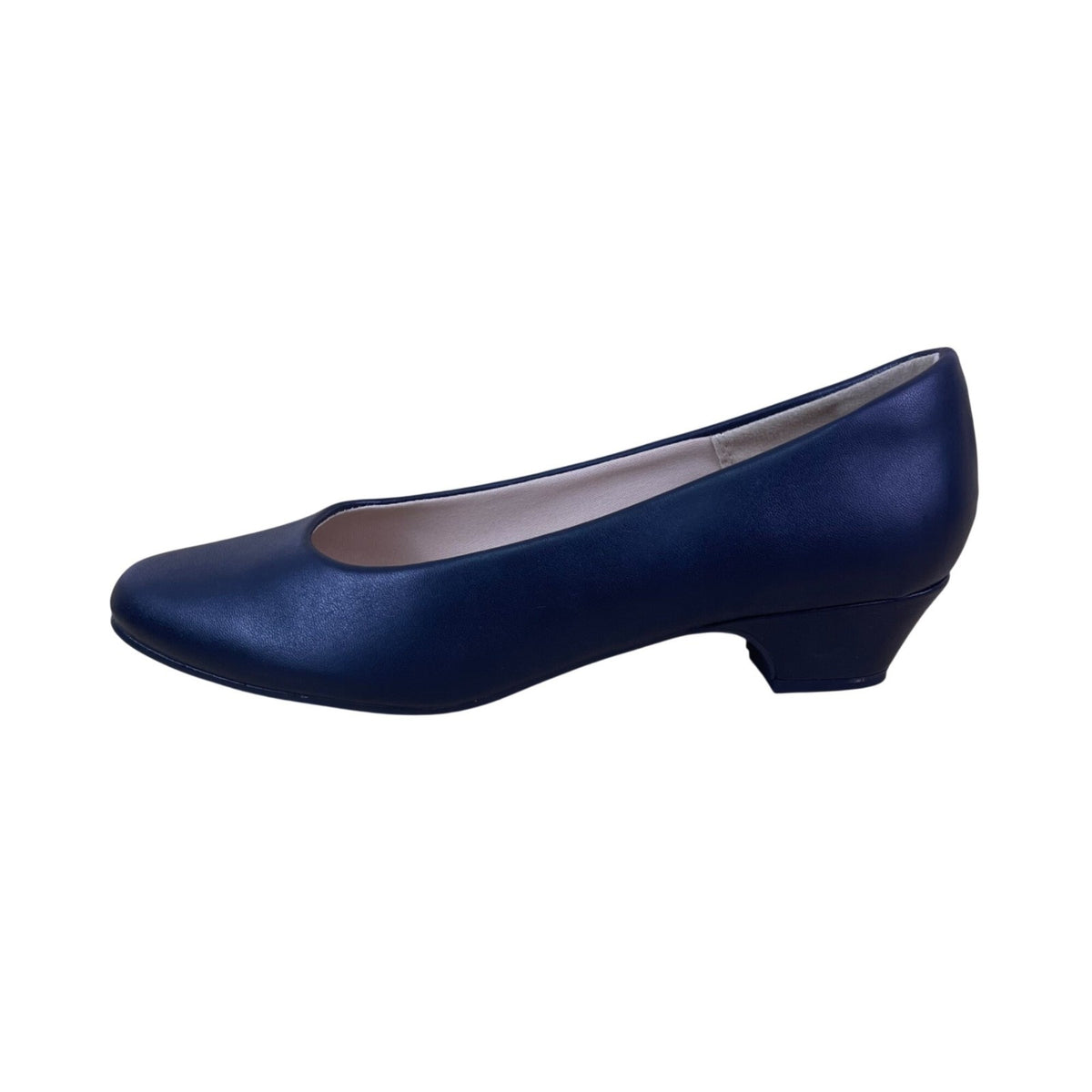 Dream Pairs Women’s Navy Faux Leather Low Heel Slip-On Pumps Size 7 - New