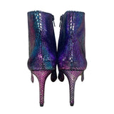 Betsey Johnson Women’s Purple Faux Snakeskin Albaa Ankle Heeled Booties Size 8M