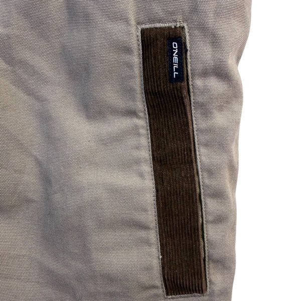 ONeill Mens Beige Cotton Jacket Corduroy Collar Sherpa Lined Standard Fit Size S