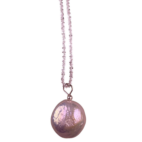 Sterling Silver 925 Womens Freshwater Pearl Pendant Necklace Elegant Design
