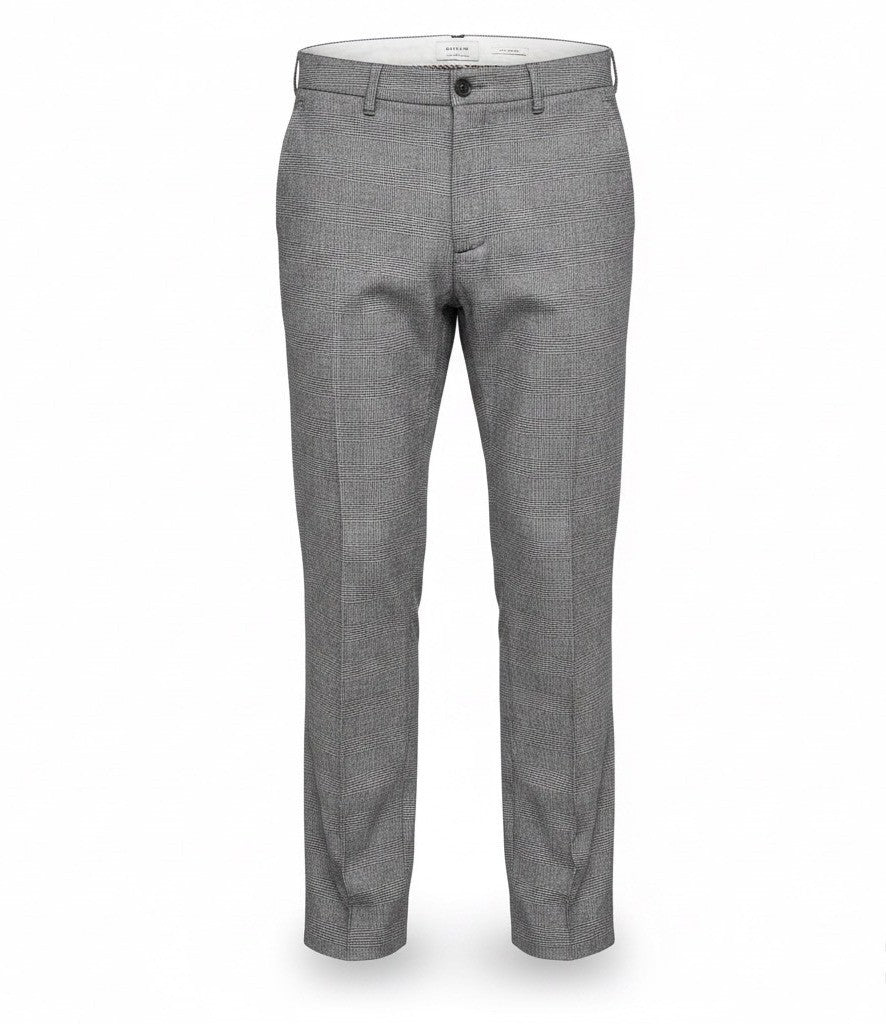 Ben Sherman Mens Gray Stretch Cotton Pants Plaid Regular Fit Size 34W X 32L