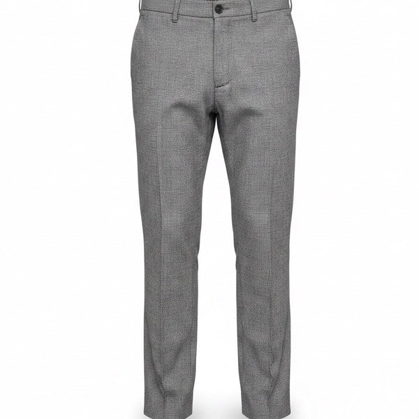 Ben Sherman Mens Gray Stretch Cotton Pants Plaid Regular Fit Size 34W X 32L