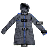 United Colors Of Benetton Womens Navy Nylon Down Hooded Puffer Jacket Size XS