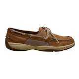 Sperry Men’s Brown Leather Mesh Panels Top-Sider Size 10M