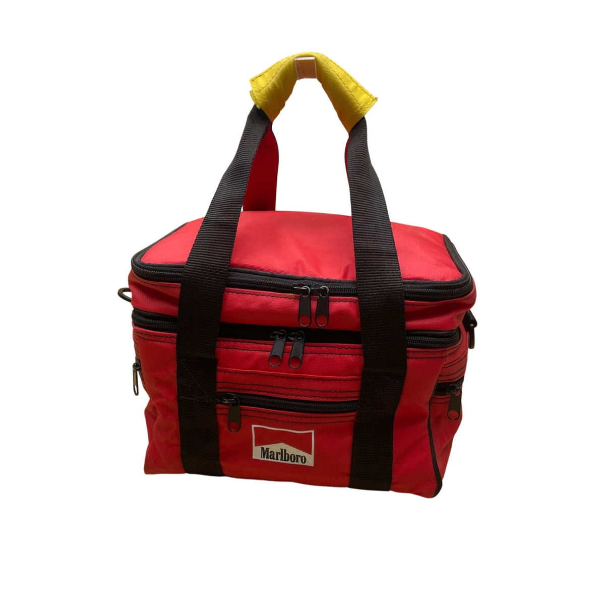 Marlboro Unisex Red Nylon Soft Portable Dual Handles Crossbody Cooler Bag