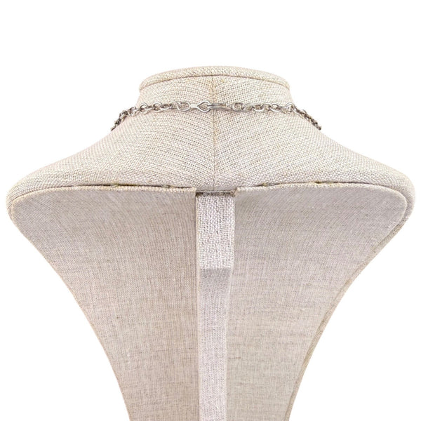 Peru Women’s Sterling Silver 925 Necklace Abstract Design Adjustable Chain