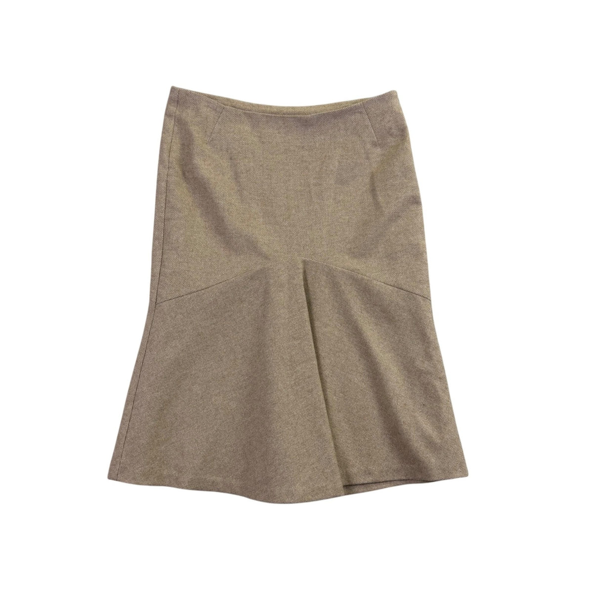 United Colors Of Benetton Women Beige Wool-Blend Flared Skirt Size 38 
