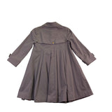 Rachel Roy Womens Grey Flared Trench Coat With Floral Lining Size XS
