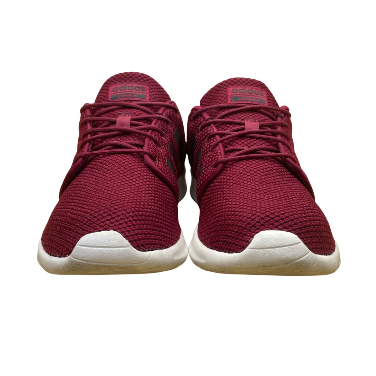 Adidas Men’s Burgundy Mesh Cloudfoam Lightweight Running Sneakers Size 10