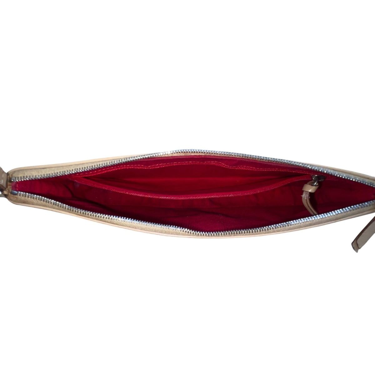 Kate Spade Women’s Beige Leather Rectangular Minimalist Design Shoulder Bag